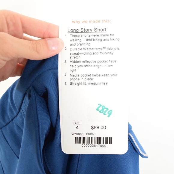 ❌SOLD❌NWT Lululemon Long Story Short Shorts - Picture 6 of 8